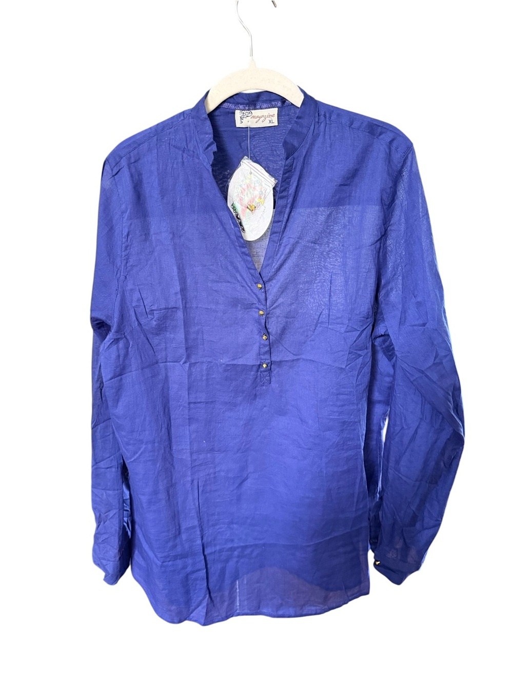 Magazine XL Deep Blue V-Neck Tunic